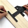 Ejoyous Righello a T per Lavorazione del Legno, 30 cm, Multifunzionale, Metallo, Righello per Marcatura e Tracciatura