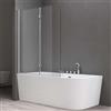 doporro Parete Vasca da Bagno Doccia 120 x 140 cm, Parete Sopravasca Apertura 180°Cortona1408