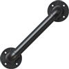 ONLT 30cm Corrimano in Ferro battuto Tubo Nero Industriale, corrimano Antiscivolo per Scale di Sicurezza, Adatto per Scale per WC da Bagno Corrimano per Interni ed Esterni