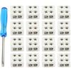 VGOL 30 Pezzi 2 Pin 10mm LED Strip Lights Connectors 12,2x12,2x8mm Per 5-24v Monocolore LED Light Tape Incluso Cacciavite Senza Saldatura Connettori 2 Pin