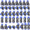 ERGAOBOY 40 Stück 6mm OD giunto pneumatico premere per connettersi Kit di montaggio,10 GerOD giunto pneumaticoen 10 Winkel 10 T-Stücke 10 Splitter