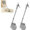 LIKERAINY 90 Gradi Soft-Open Supporto del Coperchio con Apertura Morbida per Porte a Ribalta Apertura Verso il Basso Meccanismo di Cerniera con Ammortizzatore per Ante del Mobile 2 Set
