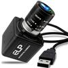 ELP Fotocamera USB da 12 MP 4 K 120 fps USB Webcam ad alta velocità con zoom ottico manuale 3 volte primo piano PC fotocamera per live streaming industriale riunioni di progetto