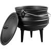 Lamppdcor Witches Cauldron 0.8L Witches Cauldron con coperchio e maneggiare la pentola da campeggio con 3 gambe lunghe Cash in ghisa calderone sobbollire per il carbone camino cottura di decorazioni di Hallowe