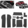 BSTW Compatibile con VW T-Cross 2018-2024 2025 Tappetini Antiscivolo per VW T Cross Life Style R-Line GOAL Tappetini in Gomma per Console Centrale, Porta Bicchieri, Scanalatura Porta (Bianco)