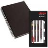 rOtring Isograph S0699320 Junior - Set di 3 penne tecniche con punta fine da 0,20 mm, 0,30 mm, 0,50 mm + accessori con taccuino