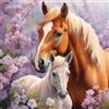 Lxmsja 5D Diamond Painting Adulti, Diamond Painting Cavallo Kit Completo, Animale Diamantini Crystal Art, Strass Ricamo a Punto Croce, Hobby Creativi Adulti Decorazioni da Parete e Casa 30x30cm
