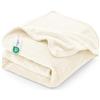 CozyLux Coperta Pile 130x150 cm, Plaid Divano Singolo in Flanella 260GSM per Donne, Regali di Compleanno per Mamma Lei, Decorazione per la Casa, OEKO-TEX 100, 130x150, Crema