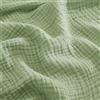 EMME Coperta estiva in cotone per divano, morbida coperta in mussola 127 x 152,4 cm, leggera e traspirante, per tutte le stagioni, verde salvia