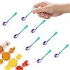GlamRays 8 Pezzi Piccoli Cucchiai in Acciaio Inossidabile per Barattoli di Spezie, Mini Dimensioni 7,5CM, Simpatici Piccoli Cucchiai per Spezie, Sale, Piccole Palette Divertenti (Colorato)