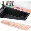 Volminex Tappetino Lavello Cucina Silicone, Paraspruzzi per Lavello Cucina, Tappetini per Rubinetto, Vassoio Antigoccia Cucina, Tappetino di Drenaggio per Proteggere il Piano di Lavoro (Rosa, 60 cm)