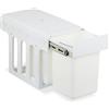 Relaxdays Pattumiera Estraibile Sottolavello, Cestino Raccolta Differenziata 2 Scomparti da 8 L, 35,5x25x47 cm, Bianco, Acciaio, Plastica