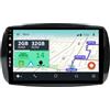 YUNTX Android 14 2 Din Autoradio per Benz Smart 453 Fortwo (2014-2020)-9 pollice Touch Screen-Gratuiti Camera-Support DAB/Bluetooth 5.0/CarPlay/WiFi/Controllo del volante/Mirror-Link/WiFi/USB/4G