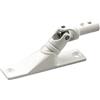 Schellenberg 11120 Piastra di supporto cerniera tapparelle a manovella, interasse fori 73 mm, bianco, Angolo 55°