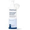 WishCare Shampoo multi peptide anti caduta - Shampoo senza parabeni e solfati per donne e uomini con acqua di riso, rosmarino, acido ialuronico e caffeina per il controllo della caduta dei capelli
