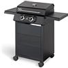 Enders eCrave 2 Barbecue elettrico - Griglia in ghisa, carrello per BBQ con spazio di stivaggio - 2 potenti elementi riscaldanti con stabile coperchio e termometro integrato - Simple Clean 97116