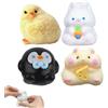fufupaw 4 pezzi Taba Squishy, Fufu Squishy, Gallo, Pinguino, criceto, Bunny Toys, giocattolo sensoriale per bambini Fidget Toys giocattolo sensoriale, squeeze Toys Oster antistress