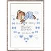 RIOLIS Counted Cross Stitch Kit 18x24cm - Boys Birth Announcement (14 Count)
