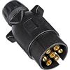 DARKGUARD 1 Pezzo Spina 7Poli Rimorchio 12v,Spina 7Poli per Macchine Agricole, ISO1724,Impermeabile,Presa 7Poli 12v Maschio, Spina 7Poli per Rimorchio Trattori Portabici Auto RV (DG7PS-1)