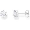 THOMAS SABO Orecchini con pietra bianca taglio brillante argento 925 riciclato H2301-051-14, misura unica, Argento sterling Argento, Zirconia cubica