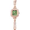 OIDEA Orologi imitazione diamante donna: orologio piccolo al quarzo per signora quadrato analogico cinturino in acciaio regolabile - per il tempo libero affari regali, oro