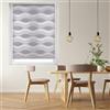 Blindecor Luna senza attrezzi | Tenda a rullo ondulata a doppio strato giorno e notte - Argento grigio, 97 x 150 cm (Larghezza x Altezza) | Dimensioni del tessuto 94 x 145 cm
