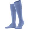 Falke Airport M Kh lana cotone al ginocchio tinta unita 1 paio, Calzini lunghi Uomo, Blu Cornflower Blue 6554, 39-40