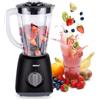 alpina Frullatore Smoothie 1,5 litri - Smoothie Maker 400 Watt - Miscelatore da cucina con funzione Turbo - Frullatore con caraffa in plastica - Lame in acciaio inossidabile - Nero