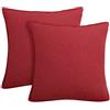 Farfallarossa Basic - Copricuscino Tinta Unita Lino 1 Pz Rosso / 42x42cm 1PZ