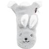 JACK AND VANILLA, Giocattolo di peluche coniglio grigio per cani 60 cm, design realistico, sonoro e lavabile, ideale per giochi interattivi, colore brillante, modello flatties