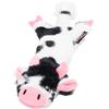 JACK AND VANILLA, Giocattolo di peluche mucca bianco nero per cani 60 cm design realistico, sonoro e lavabile, ideale per giochi interattivi, colore brillante, modello flatties