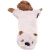 JACK AND VANILLA, Giocattolo di peluche Beige, per cani, 60 cm, design realistico, sonoro e lavabile, ideale per giochi interattivi, colore brillante, modello Flatties