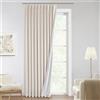 Vision Home Tende oscuranti plissettate in lino misto lino, tende per finestre oscuranti, 304,8 cm, per soggiorno, camera da letto, isolamento termico, tende plissettate con ganci, 152,4 x 120 x 1