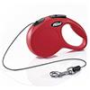 Flexi, Guinzaglio Nuovo Modello Classico, Versione con Corda, Forma Moderna ed ergonomica, Sistema di Guida Avanzato, Guinzaglio Retrattile, Made in Germany, Rosso, XS - 3m
