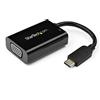 StarTech.com Adattatore USB-C a VGA con Power Delivery, Convertitore Video per Monitor da USB Type-C a VGA con Alimentazione, PD 60W Pass-Trough, Compatibile Thunderbolt 3, Nero (CDP2VGAUCP)