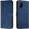 Lihondar Cover per Oppo Realme 7 5G/V5 5G/Q2 5G/Narzo 30 PRO 5G, Custodia Portafoglio Flip Libro Wallet Case Antiurto Custodia in Pelle PU Premium, Slot per Schede, con Magnetica a Scatto (Blu)