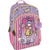 SANTORO- Zaino 3 Cremalle. Adapt.Gorjuss Carrello Fairground Primo Premio 29 x 45 x 17 cm, Colore Rosa, 1110GJ06T