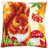 VERVACO Kit Cuscino Punto Croce SCOIATTOLO IN AUTUNNO Set Ricamo Principianti Cuscini Gobelin Decorativi ca. 40 x 40 cm Accessori Per Lavoretti Creativi DIY Casa Decor Hobby Adulti Cross Stitch