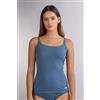 Intimissimi Canottiera Con Spalla Stretta In Cotone Blu
