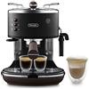De'Longhi Icona Vintage ECOV311.BK Macchina da Caffè Espresso Manuale e Cappuccino, Caffè in Polvere o in Cialde E.S.E., 1100 W, Nero
