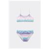 Tezenis Bikini Brassiere Con Slip Bimba Sfumato Sirena Bambina Multicolore