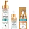 Garnier Kit Ambre Solaire con Gocce Viso Autoabbronzanti, Natural Bronzer, E Mousse Autoabbronzante, Viso e Corpo, Natural Bronzer, Pelle Abbronzata e Idratata, 30 ml + 200 ml