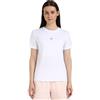Calvin Klein Donna T-Shirt Maniche Corte Woven Label Jersey Tee Regular Fit, Bianco (Bright White), S