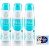 Felce Azzurra 3x BREEZE Deodorante Spray Neutro Minerals,Zero Macchie sulla pelle, 0% sali di alluminio 150ml + 1 Confezione di Talco Felce Azzurra in omaggio, Busta da 100g