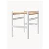 Carl Hansen & Søn Sgabello con seduta intrecciata a mano CH53