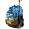 Sonic The Hedgehog - SEGA Greenhill-Zaino Trolley GTS FAN, Multicolore, 32 x 47 cm, Capacità 30 L