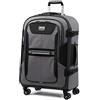 Travelpro Bold - Valigia trolley espandibile a quadri, 66 cm, leggera, robusta, Grigio/nero, Checked-Medium 26-Inch, Bold - Bagaglio Espandibile Softside Con Ruote Spinner