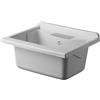 Negrari Vasca ad appoggio in resina PP per Lavatoio, Resistente all'umidità, Resistente agli acidi di uso comune, Kit di scarico incluso, Interno e Esterno, L60 x P50 x H30 cm, Bianco