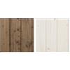 TIMBELA Il kit di impregnanti per l'applicazione su casette in legno interno e esterno - 10 litri di colore BIANCO+ 10 litri di impregnante di colore NERO + IL REGALO il kit di pennelli