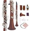 YoungMonic Nuovo Clarinetto E flat professionale in palissandro Clarinetto Mib Key Good Sound Case 2 barili (chiave eb)